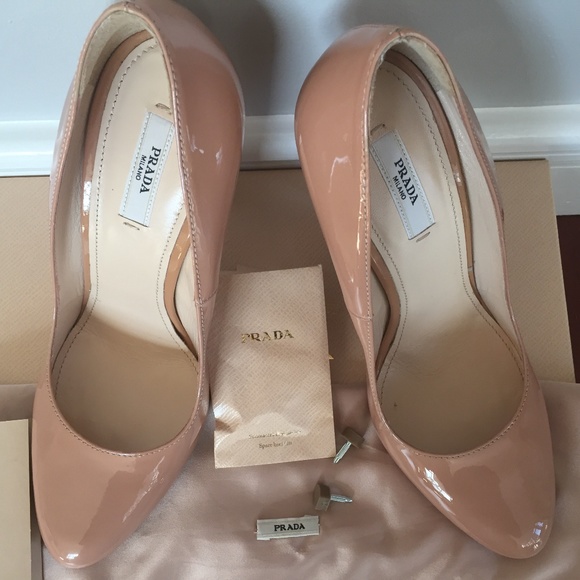 prada nude shoes